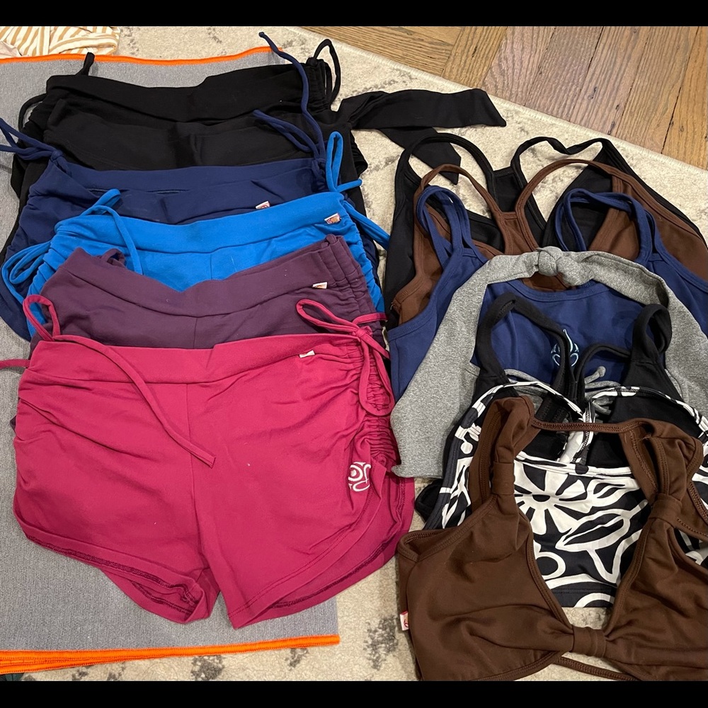 7 Bikram tops and 5 bottoms.